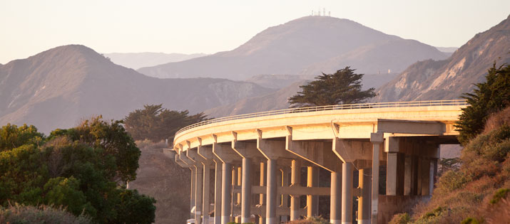 sunset over the Pacific Coast Highway